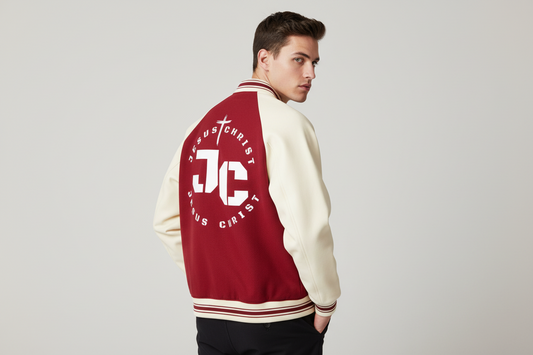 Contrast Raglan Sleeve Baseball Jacket