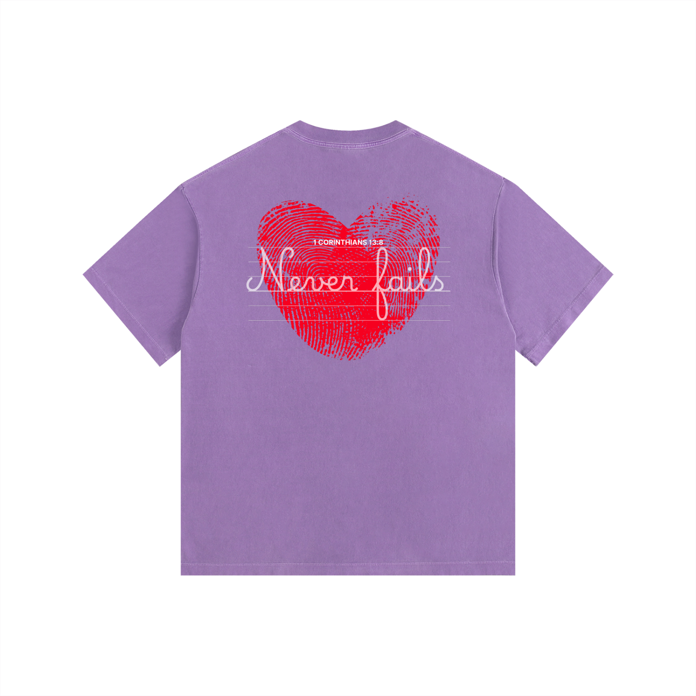 Love Never Fails | Vintage Washed Oversized Cotton T-Shirt
