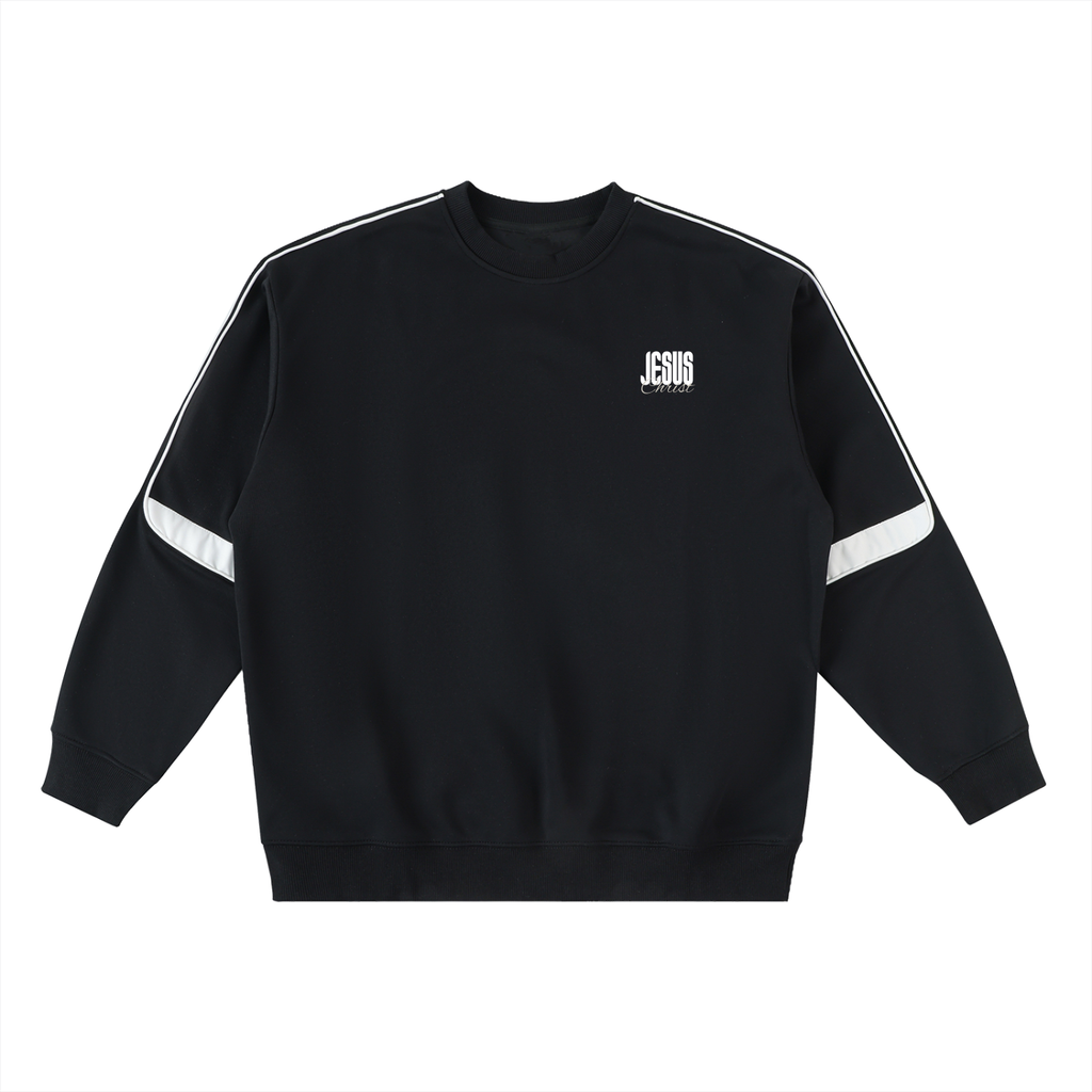 Oversized Crewneck Taped Sweatshirt