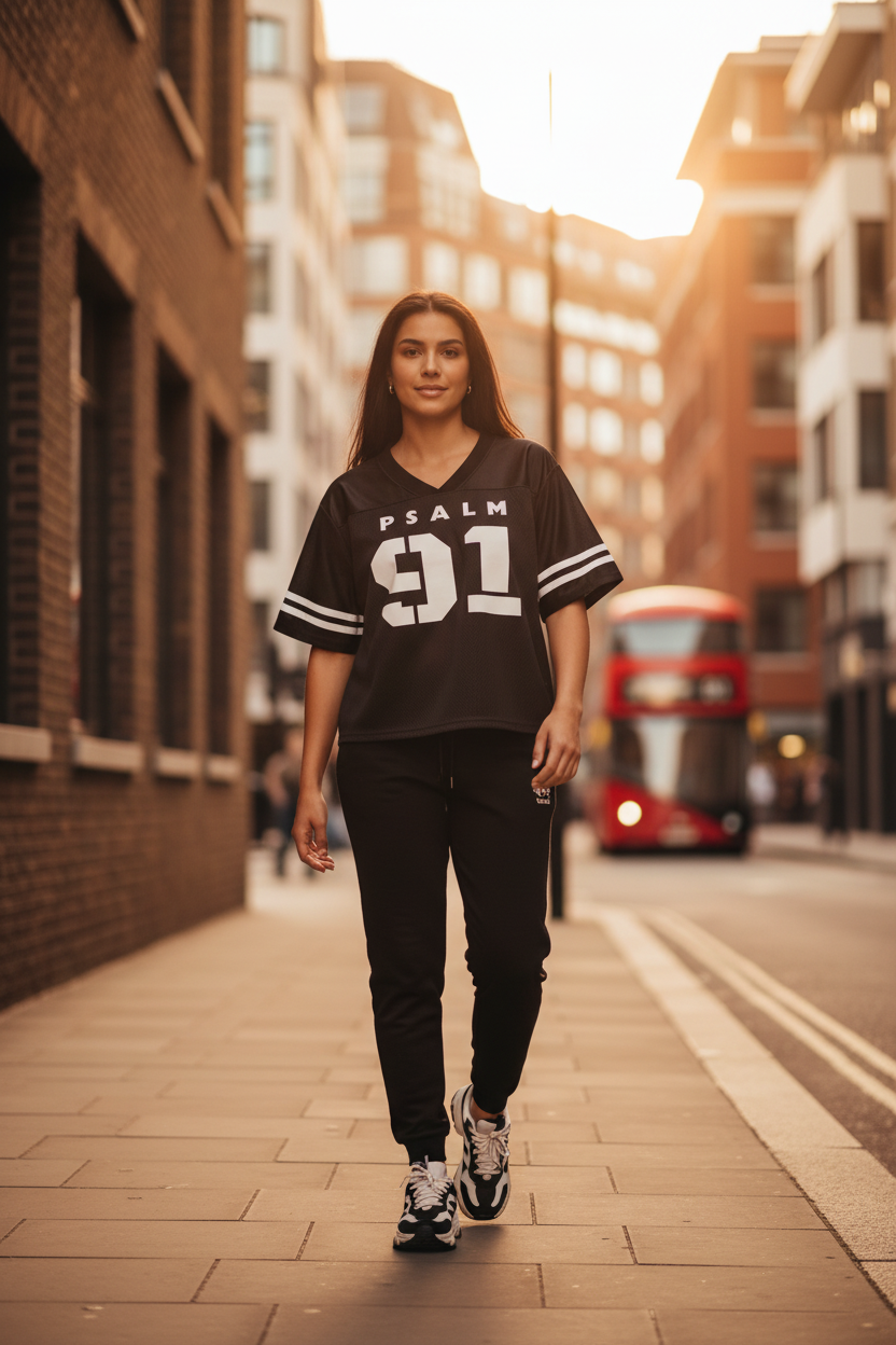 Psalm 91 (Black) | Taped Mesh T-Shirt