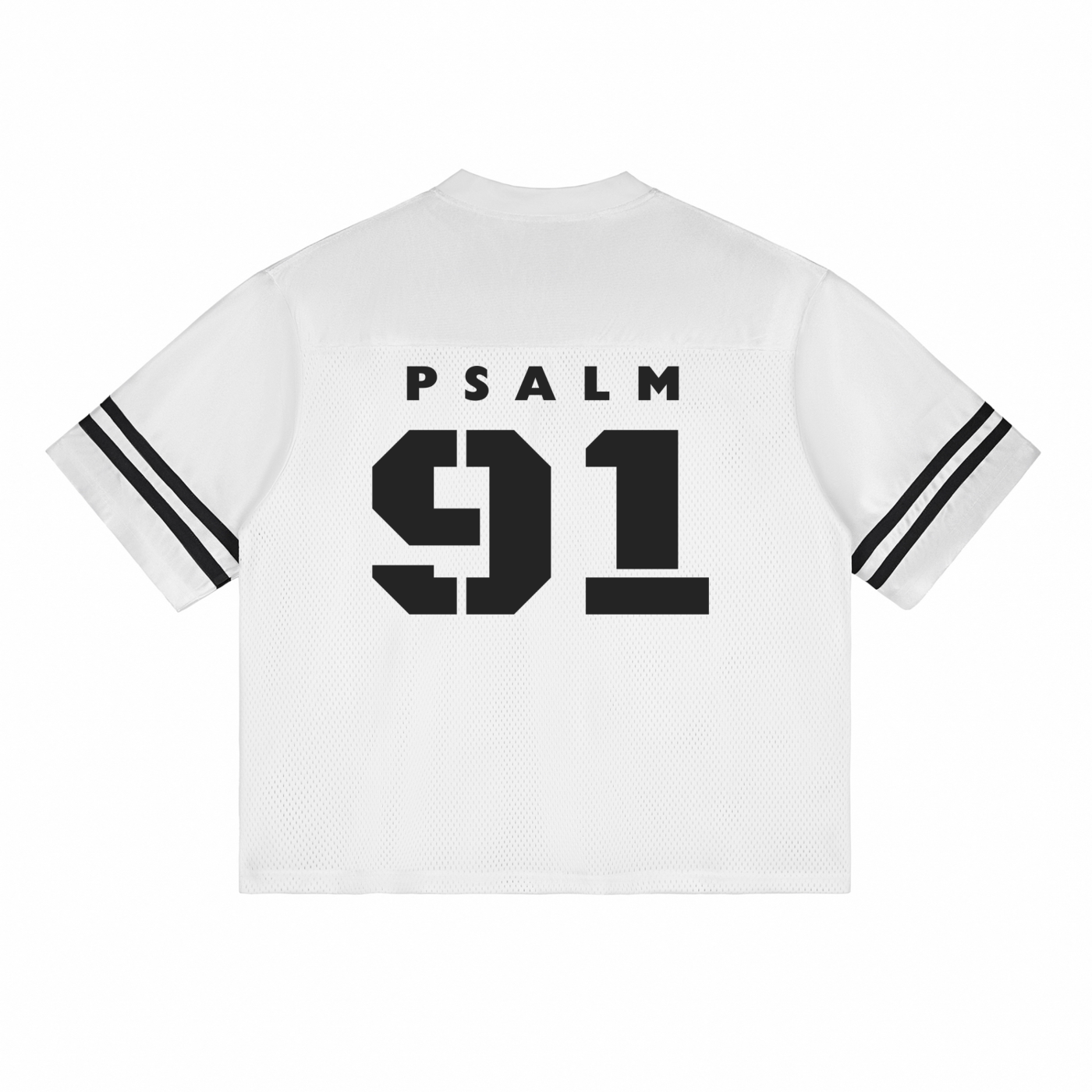 Psalm 91 (White) Taped Mesh T-Shirt