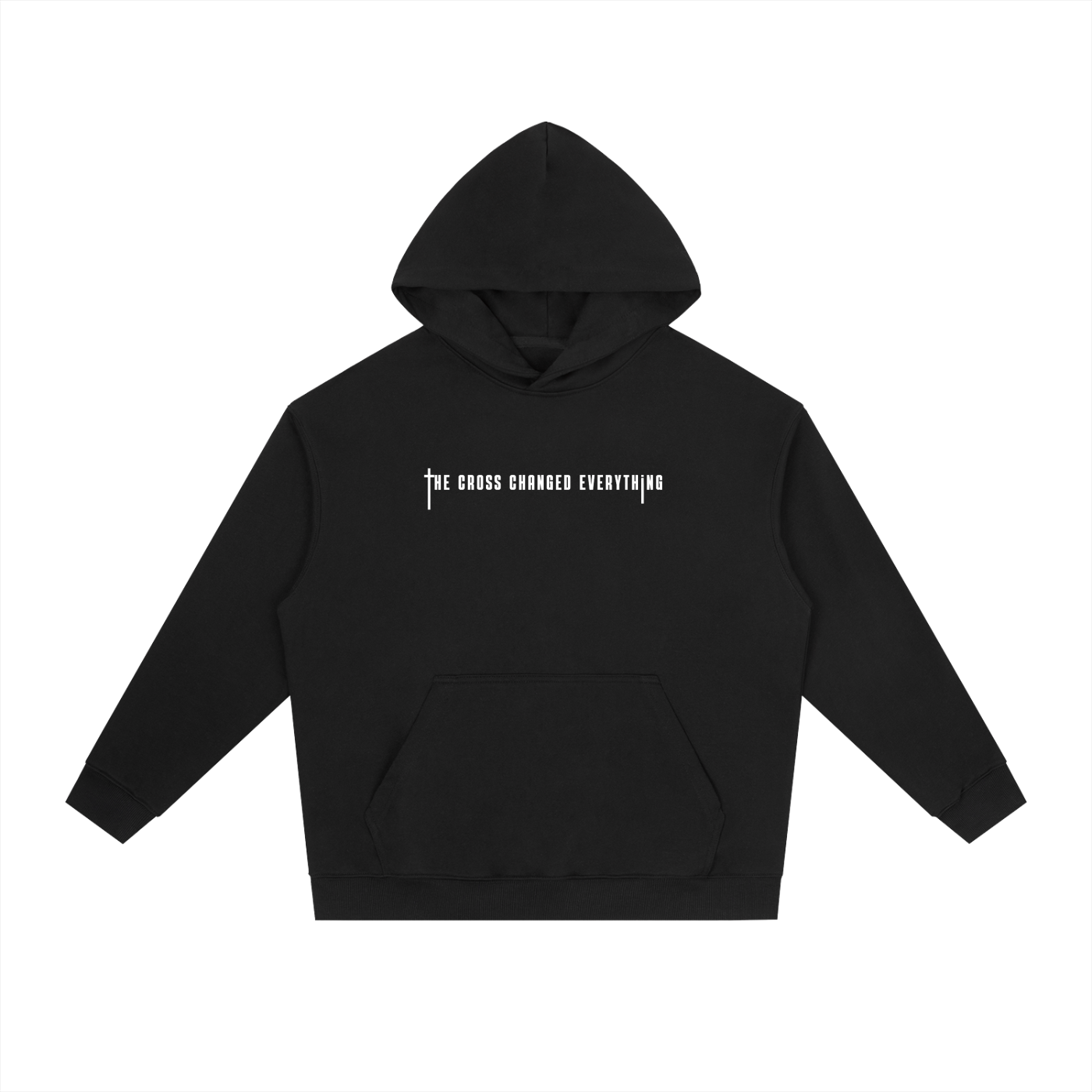 The Cross changed everything | Essential Heavyweight Drop-Shoulder Hoodie