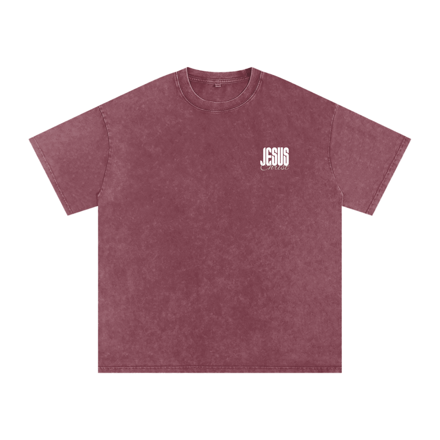 One name - Jesus | Snow Washed Oversized Cotton T-Shirt