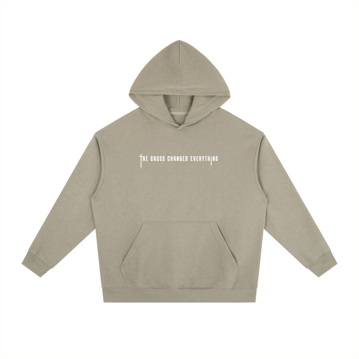 The Cross changed everything | Essential Heavyweight Drop-Shoulder Hoodie