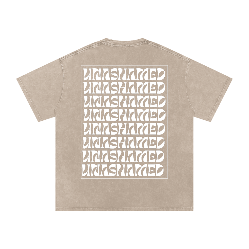 Unashamed | Snow Washed Oversized Cotton T-Shirt