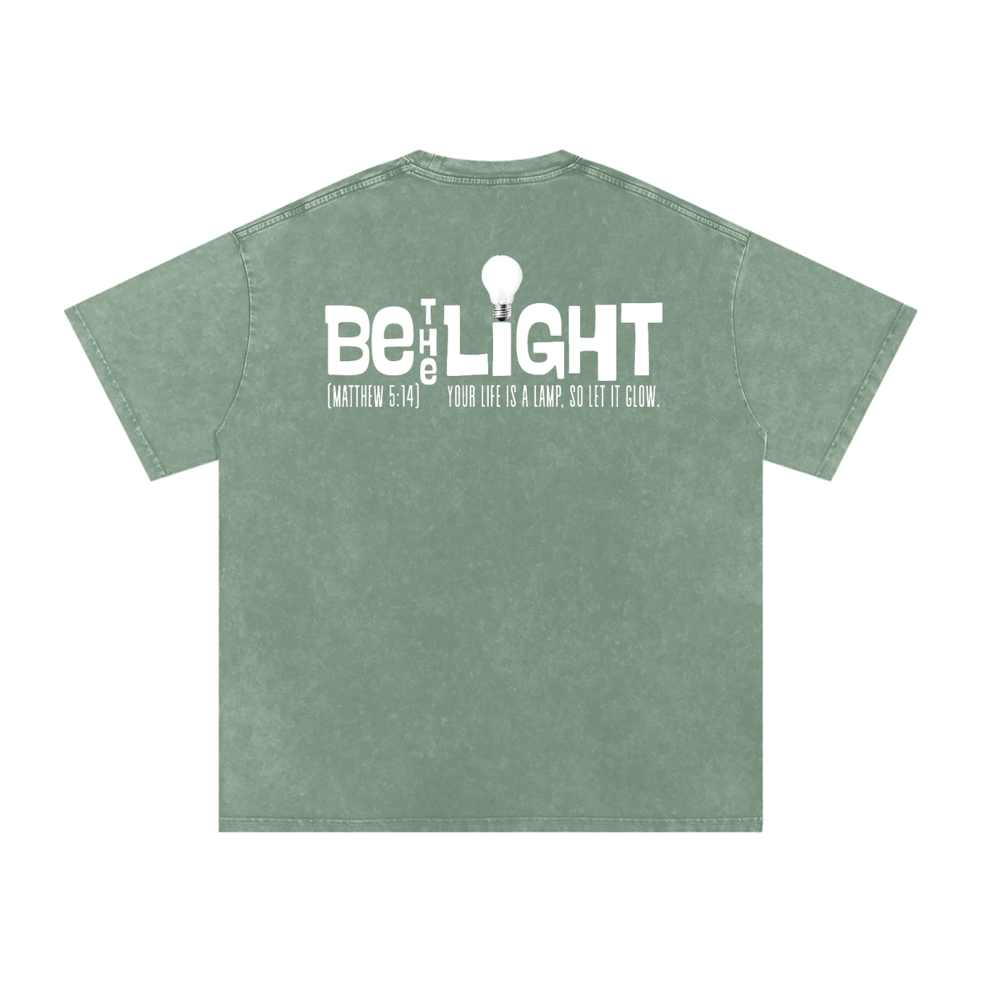 Be the Light | Snow Washed Oversized Cotton T-Shirt