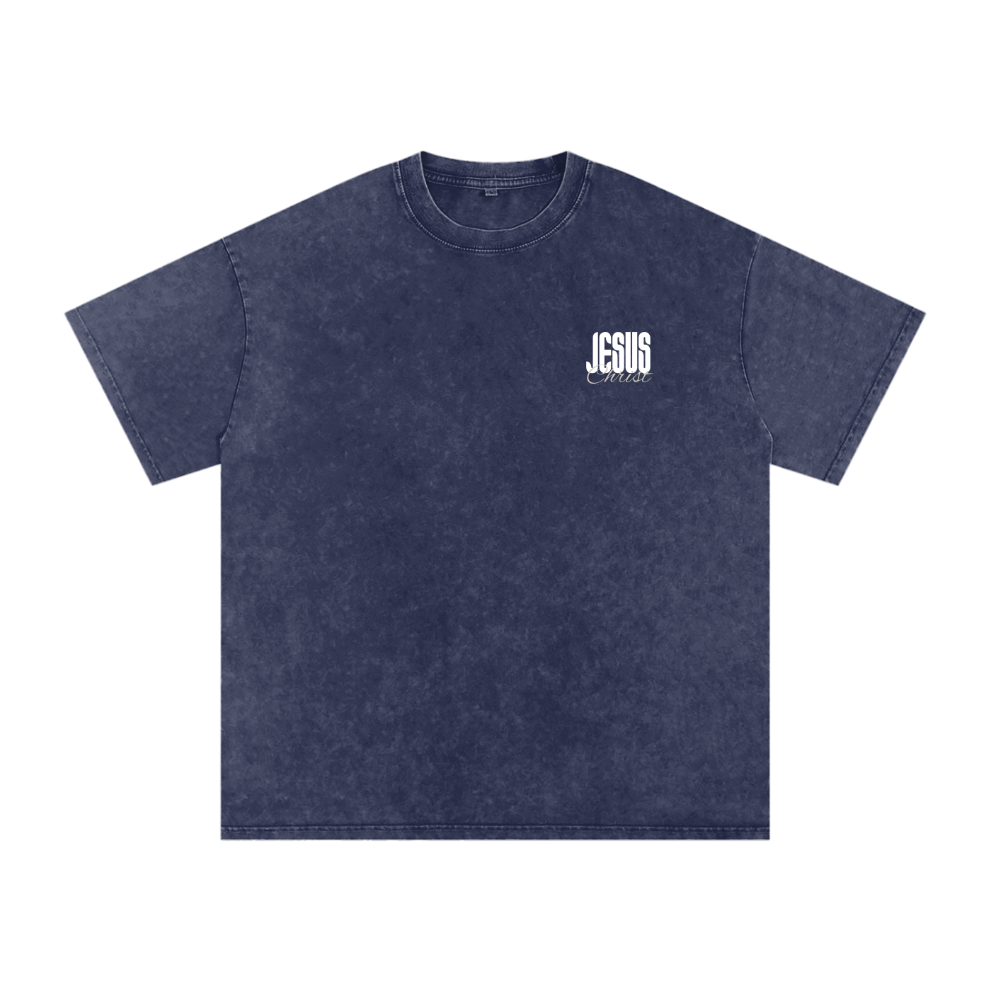 One name - Jesus | Snow Washed Oversized Cotton T-Shirt