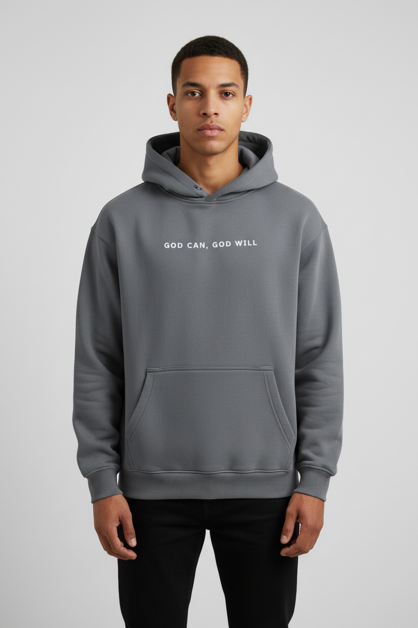 God can, God will | Oversize Fleeced Hoodie