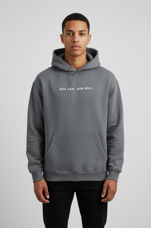 God can, God will | Oversize Fleeced Hoodie