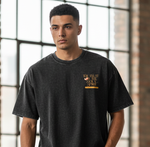 The fruit of the Spirit | Snow Washed Oversized Cotton T-Shirt