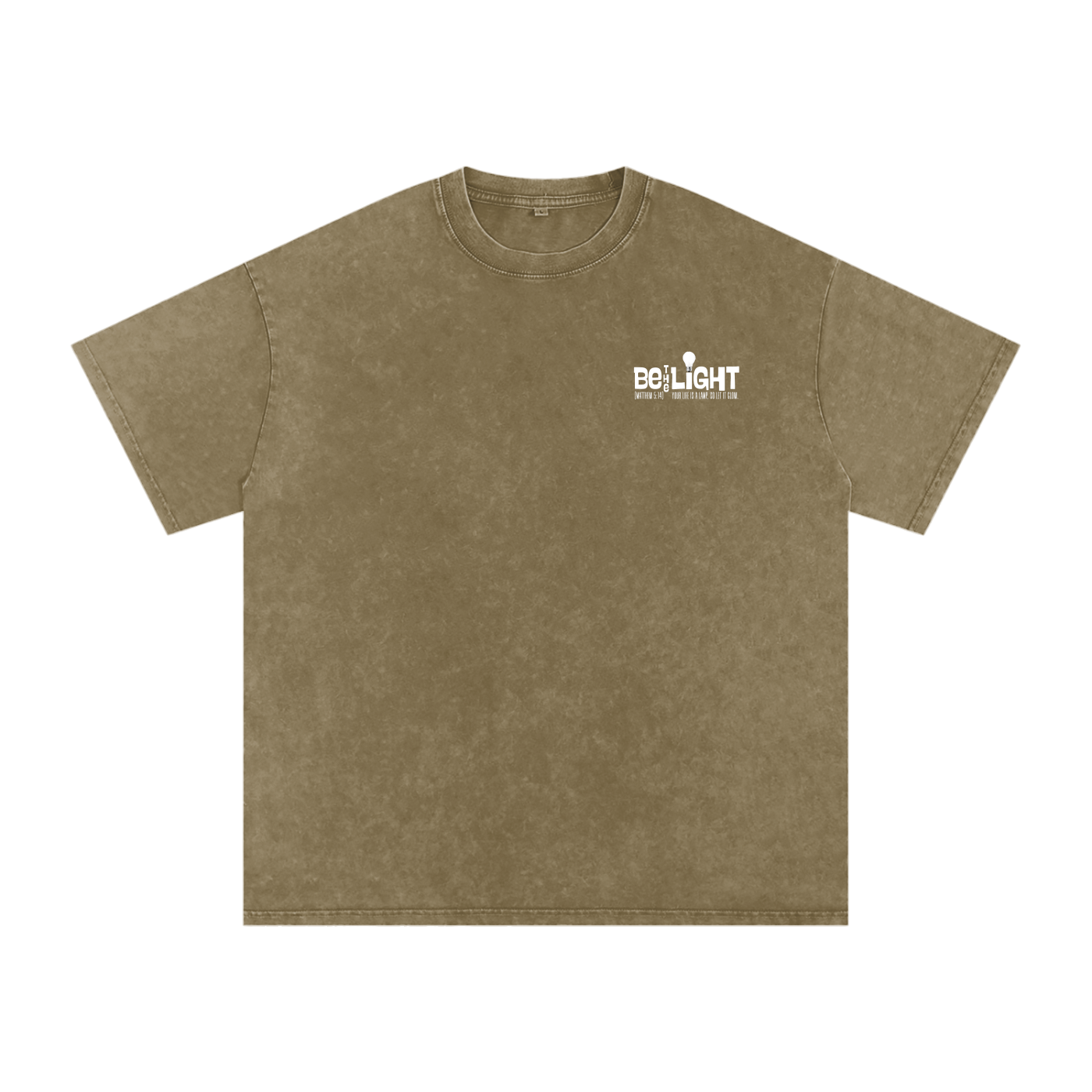 Be the Light | Snow Washed Oversized Cotton T-Shirt