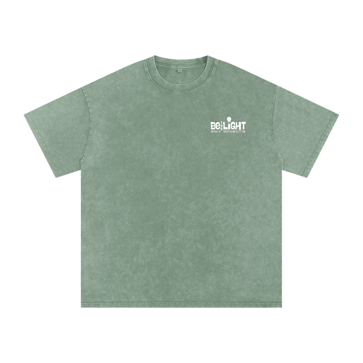 Be the Light | Snow Washed Oversized Cotton T-Shirt