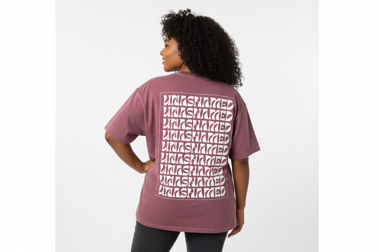 Unashamed | Snow Washed Oversized Cotton T-Shirt