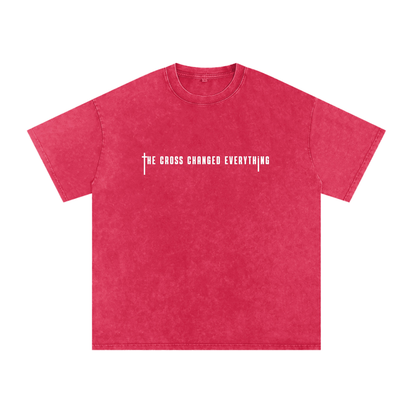 The Cross changed everything | Snow Washed Oversized Cotton T-Shirt