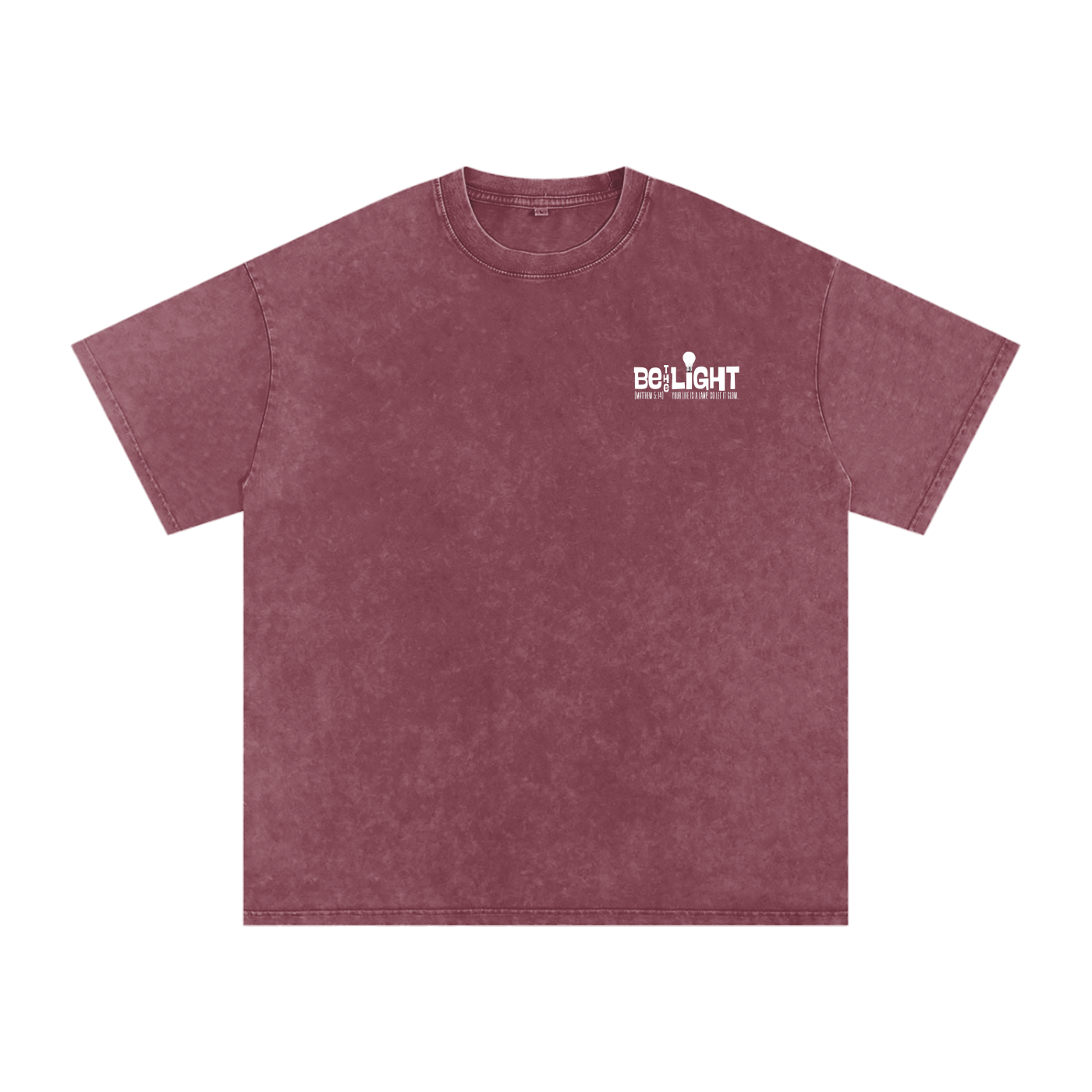 Be the Light | Snow Washed Oversized Cotton T-Shirt