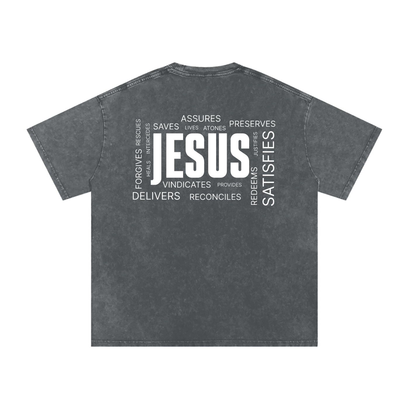Jesus Christ | Snow Washed Oversized Cotton T-Shirt