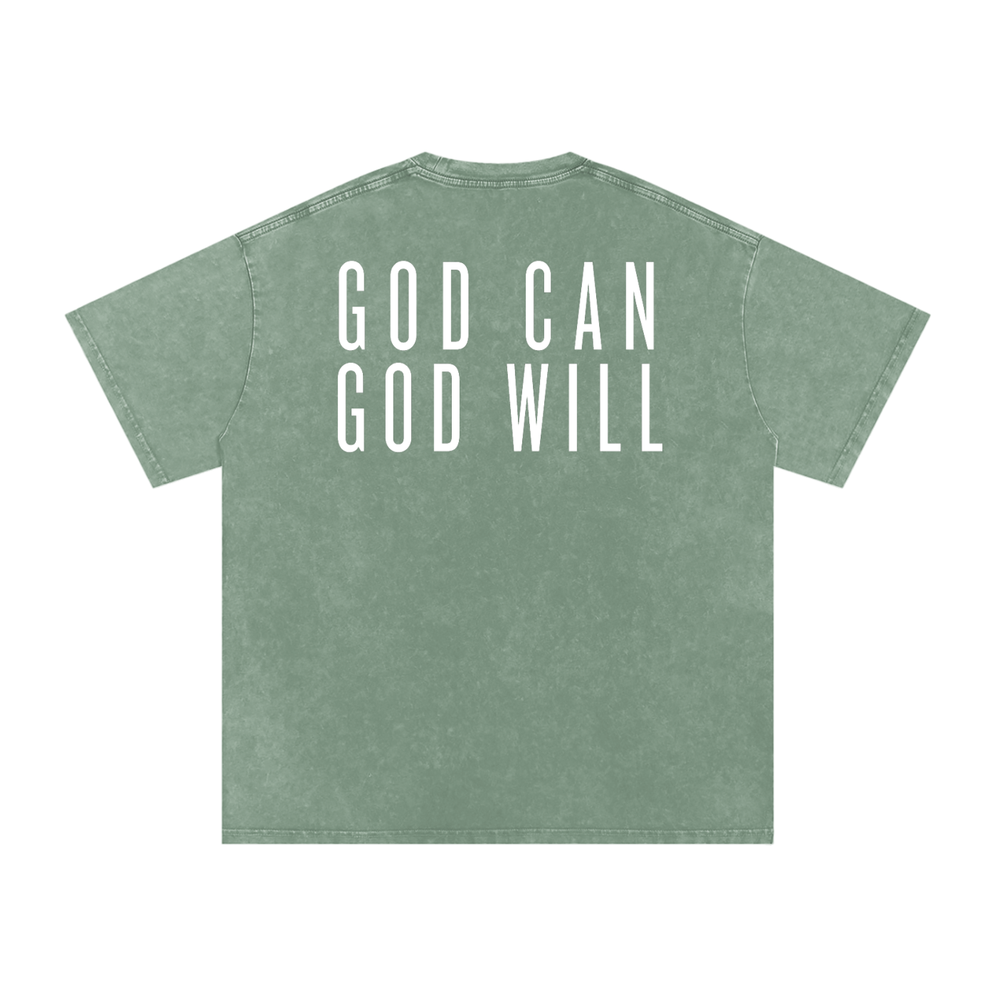God can, God will | Special Edition | Snow Washed Oversized Cotton T-Shirt