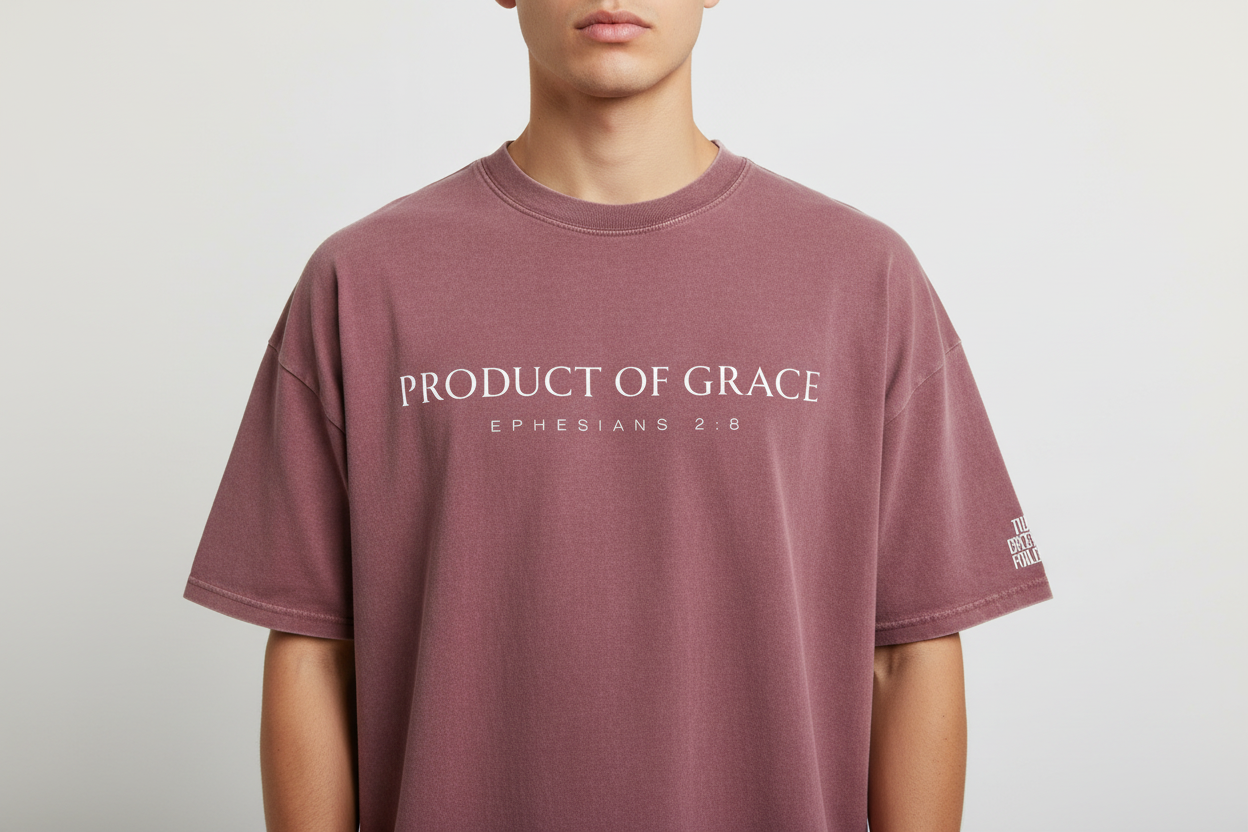 Product of Grace | Snow Washed Oversized Cotton T-Shirt