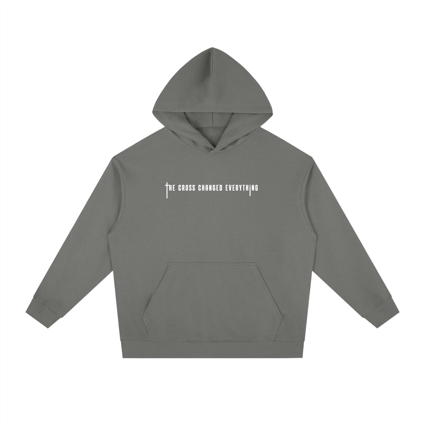 The Cross changed everything | Essential Heavyweight Drop-Shoulder Hoodie