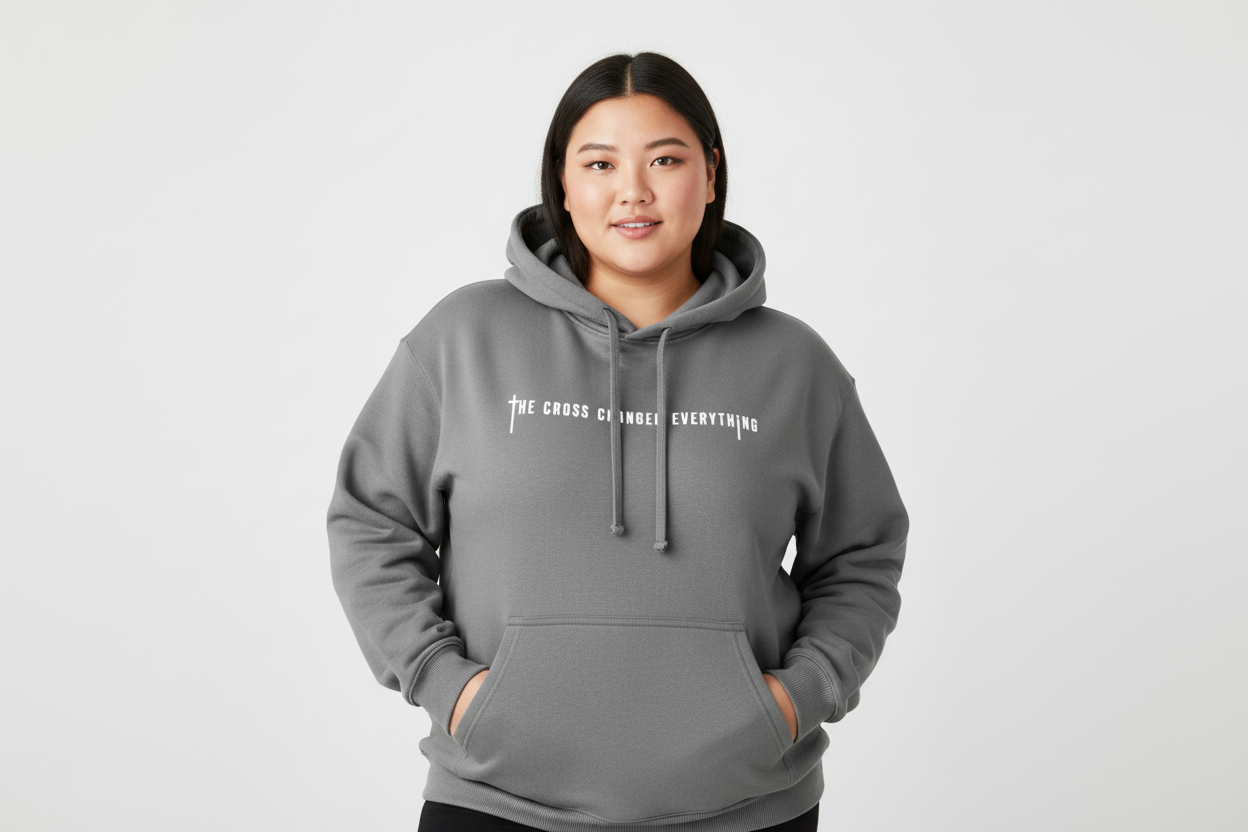 The Cross changed everything | Essential Heavyweight Drop-Shoulder Hoodie