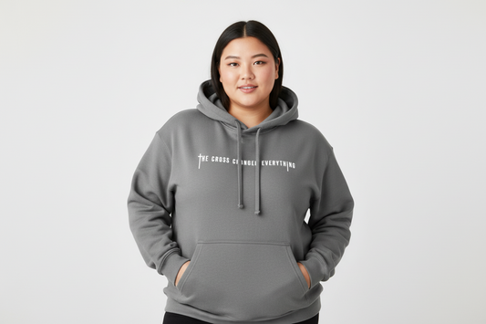 The Cross changed everything | Essential Heavyweight Drop-Shoulder Hoodie