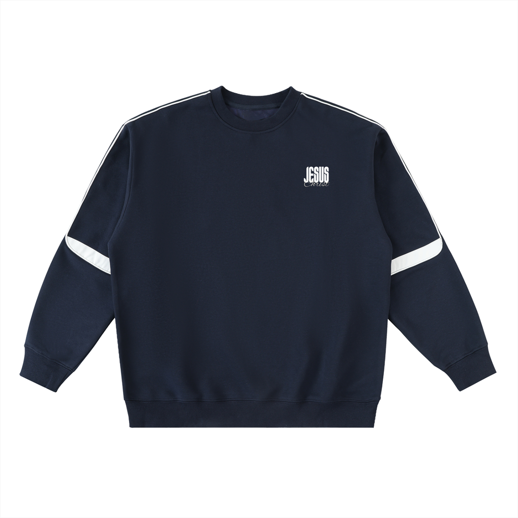 Oversized Crewneck Taped Sweatshirt