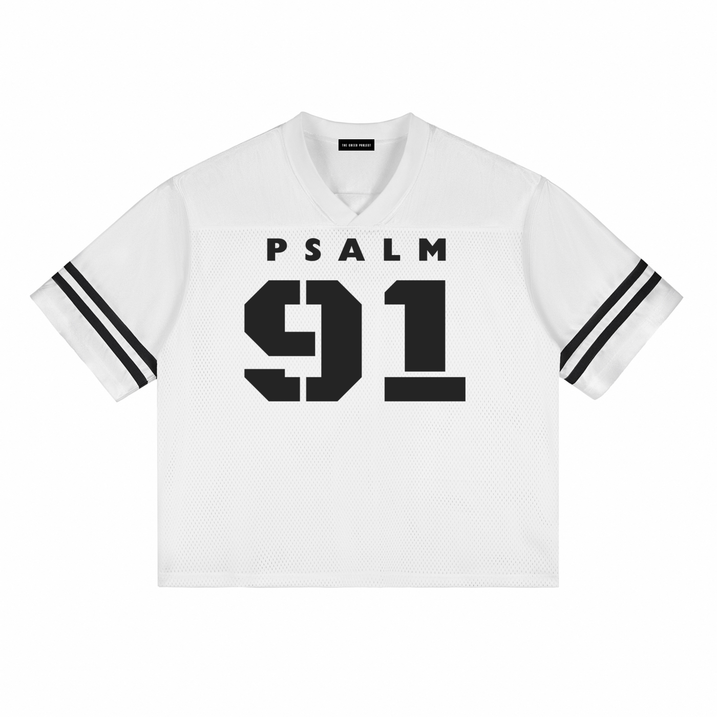 Psalm 91 (White) Taped Mesh T-Shirt