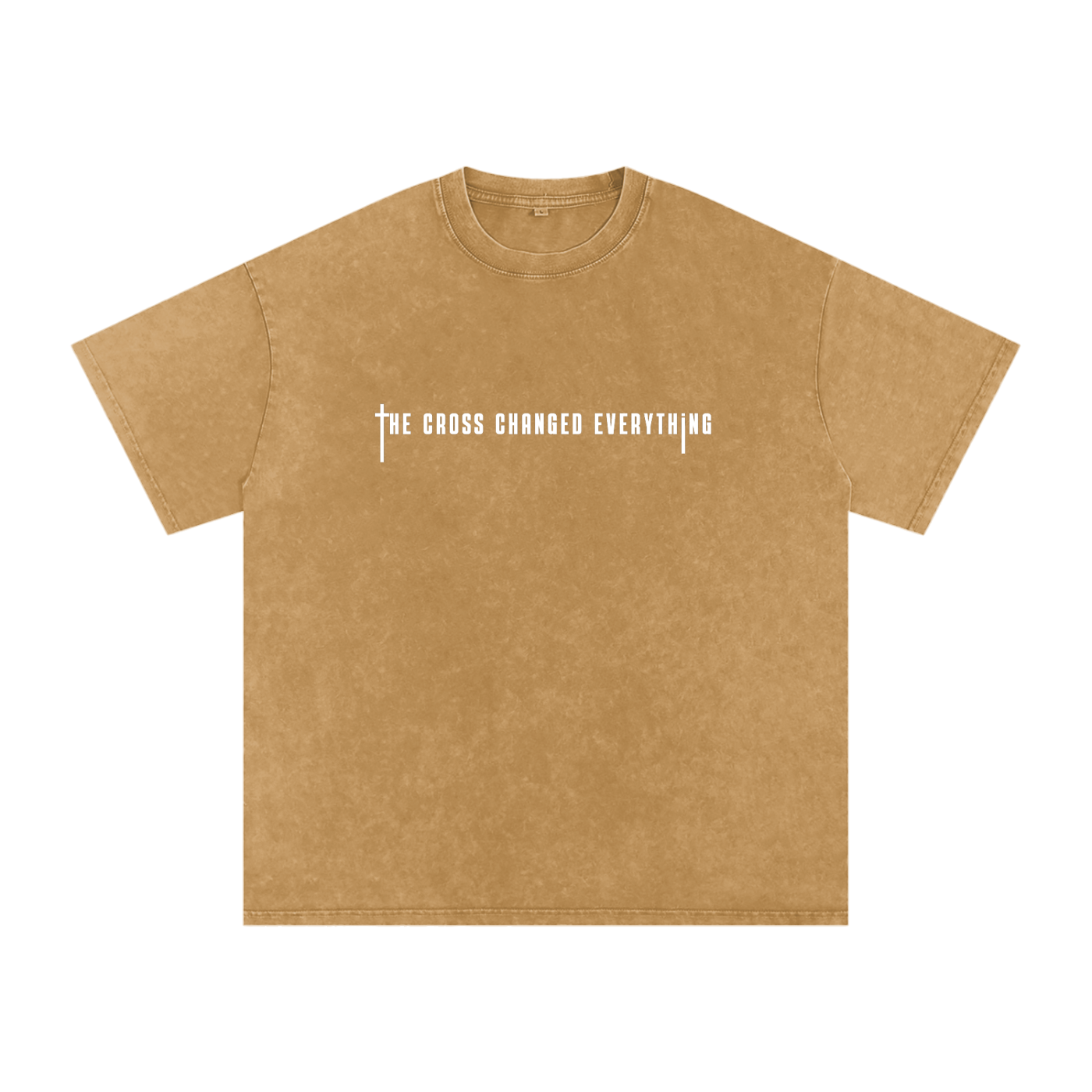 The Cross changed everything | Snow Washed Oversized Cotton T-Shirt