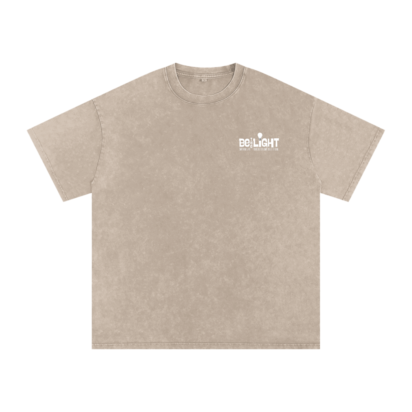 Be the Light | Snow Washed Oversized Cotton T-Shirt