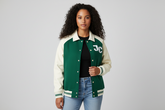 Contrast Raglan Sleeve Baseball Jacket