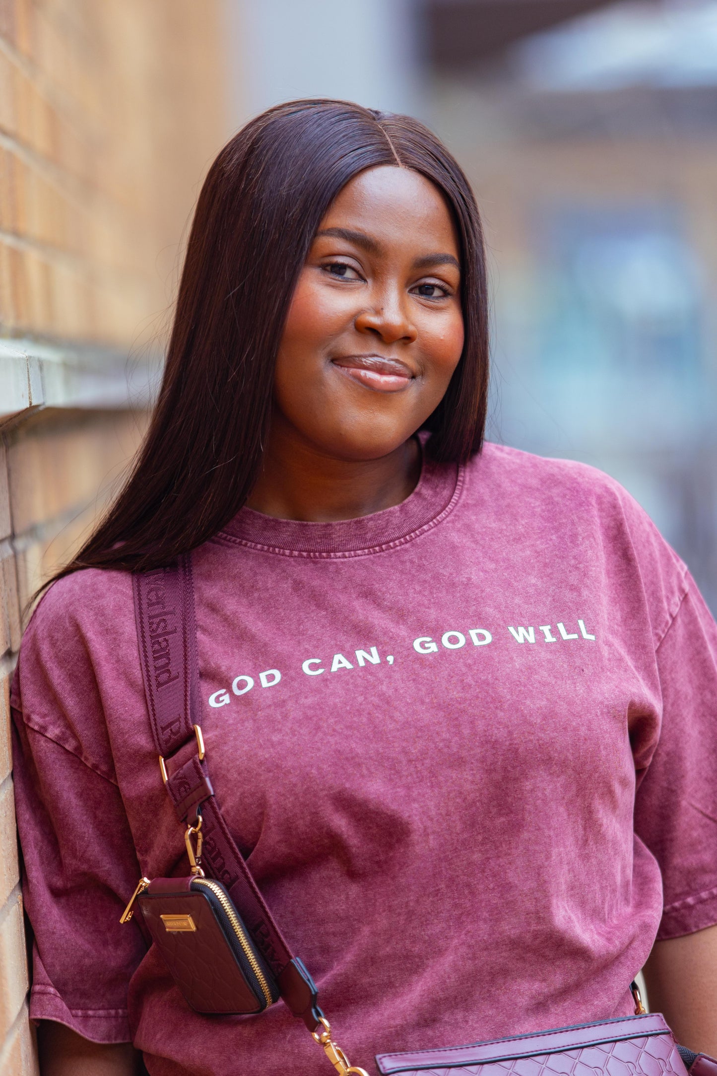God can, God will | Snow Washed Oversized Cotton T-Shirt